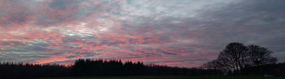 Himmel Sonnenuntergang Richtung Belgien